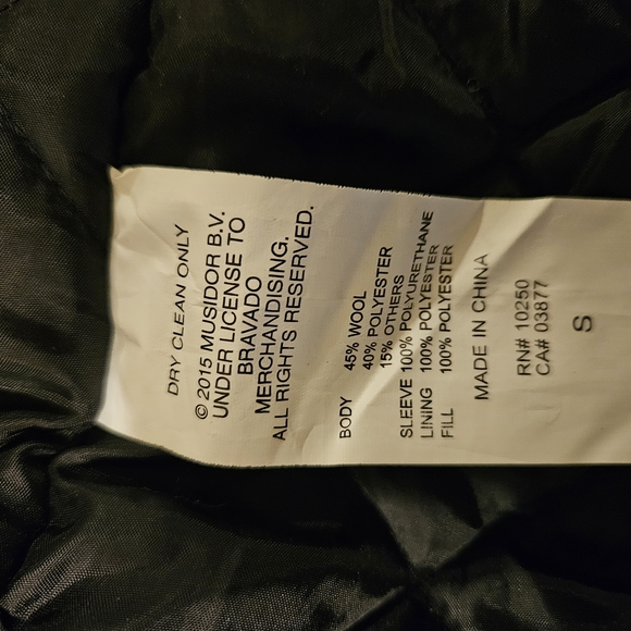 The Beatles Black Bomber Jacket with Green Logo - Picture 5 of 5